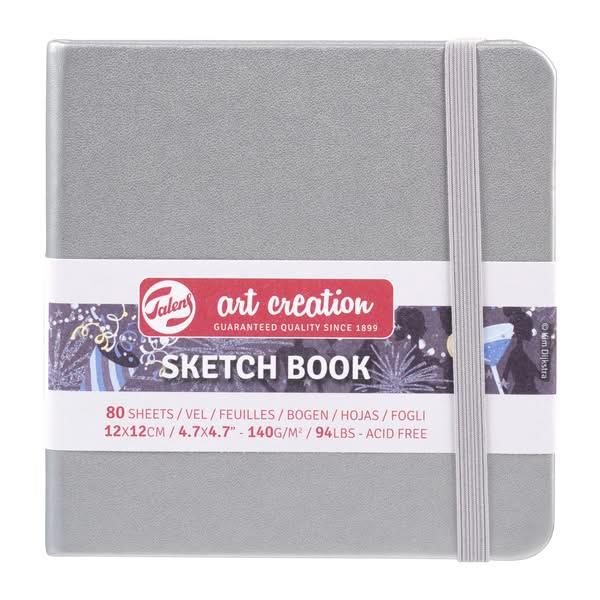 Art Creation Sketch Book 12x12cm 140g 80p Shiny Silver