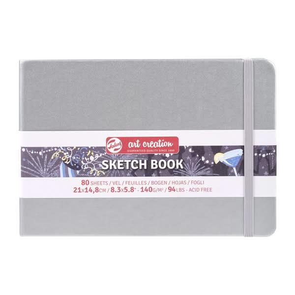 Art Creation Sketch Book A5 (14.8x21cm) Landscape 140gr 80p Shiny Silver