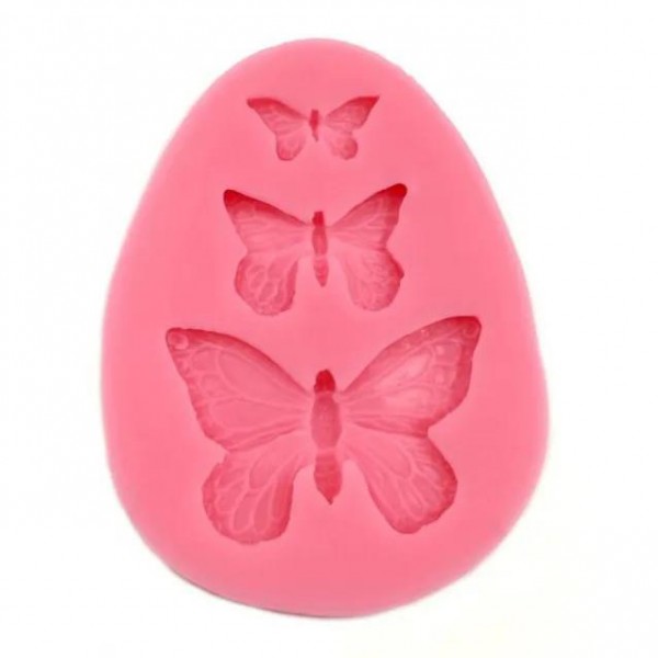 Craftistico Καλούπι Σιλικόνης 7,2x5,7x0,9cm 3 Πεταλούδες