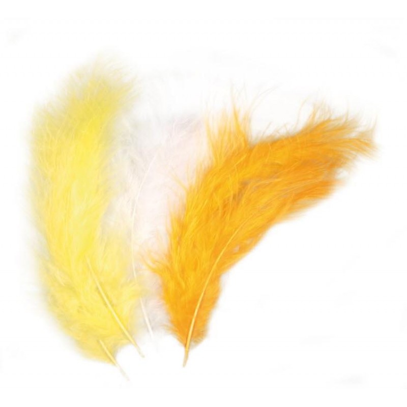 Συλλογή Φτερά κίτρινα-λευκά 10-15cm 15τεμ