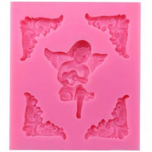 Craftistico Καλούπι Σιλικόνης 9x8x1,4cm Αγγελάκι και Γωνίες