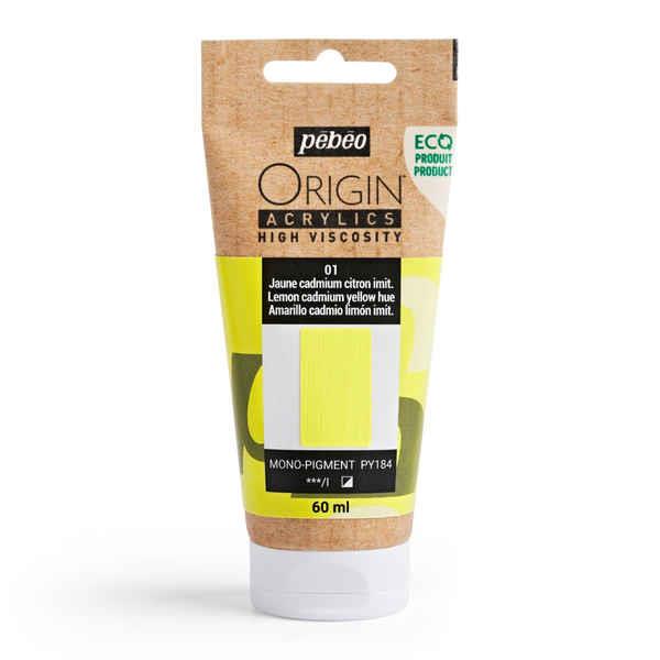Origin Acrylics 60ml Lemon Cadmium Yellow Hue Origin Acrylics 60ml Lemon Cadmium Yellow Hue