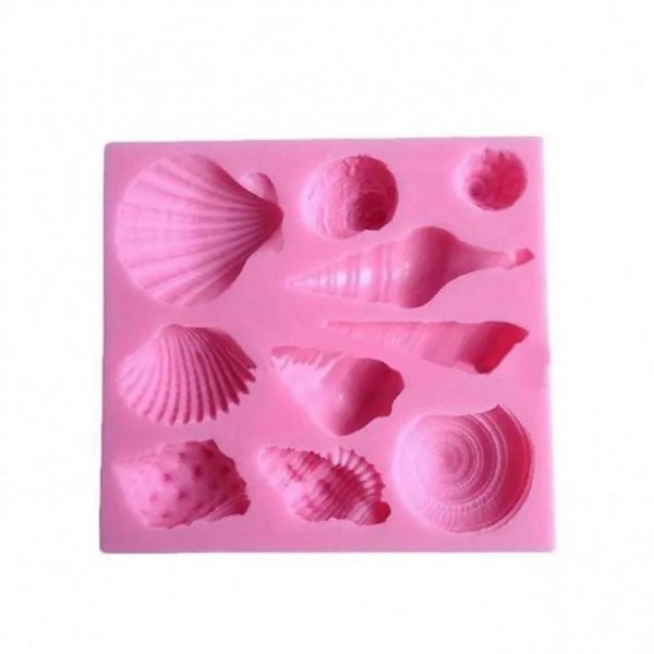 Craftistico Καλούπι Σιλικόνης 8x8x1,5cm Κοχύλια