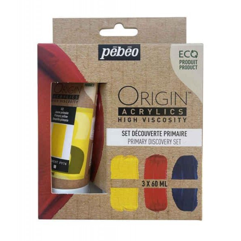 Origin Acrylics Discovery Set 3 X 60ml Primary