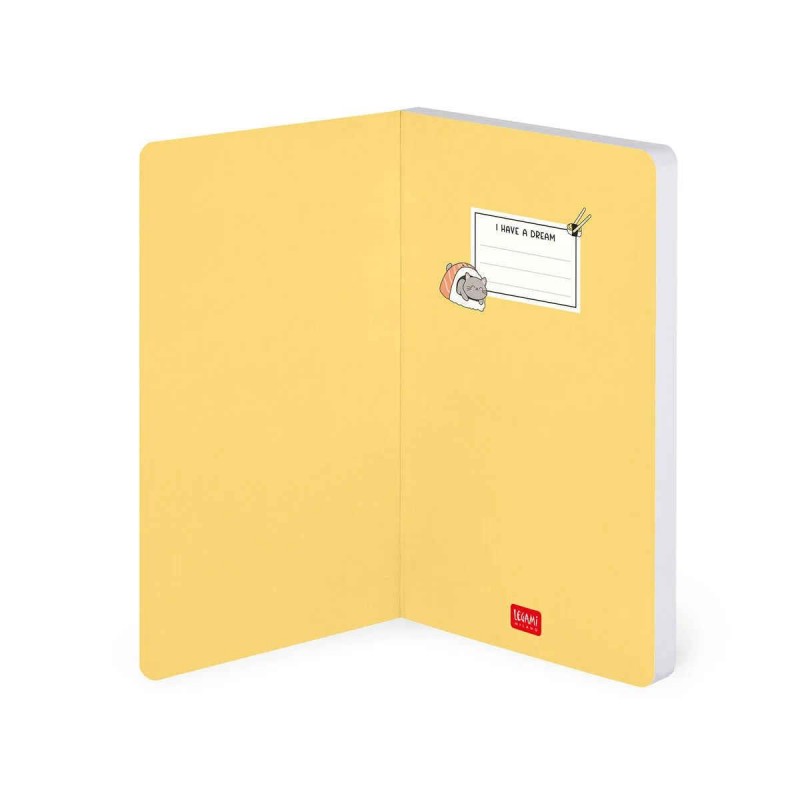 Legami Lined Notebook Medium Sushi Cat