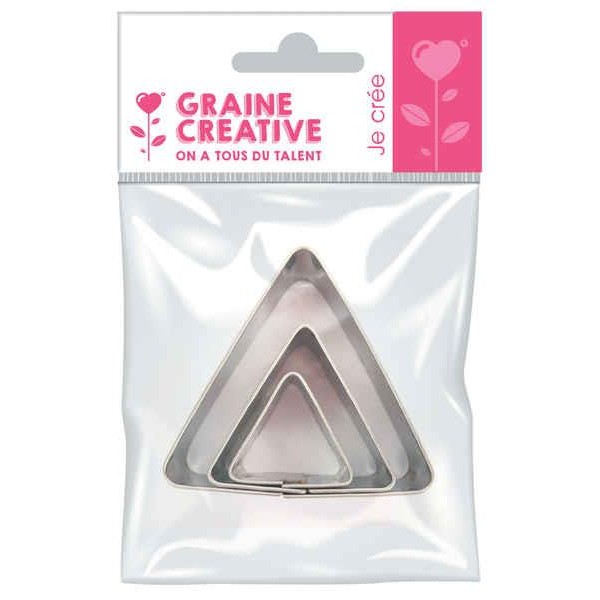 Σετ 3 Μεταλλικά Κουπ Πατ Τρίγωνα