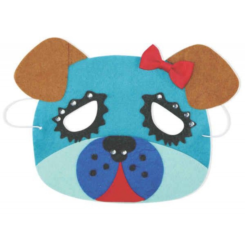 Σετ 12 Μάσκες από Τσόχα (Ζέβρα-Λιοντάρι-Σκύλος)