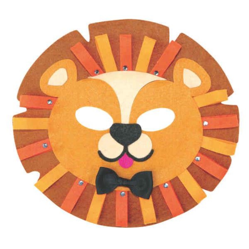 Σετ 12 Μάσκες από Τσόχα (Ζέβρα-Λιοντάρι-Σκύλος)