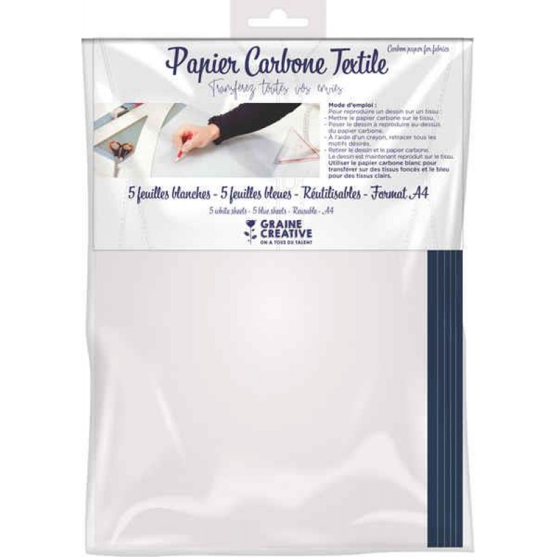 10 Καρμπόν Υφάσματος A4 (5 Λευκά + 5 Μπλε)