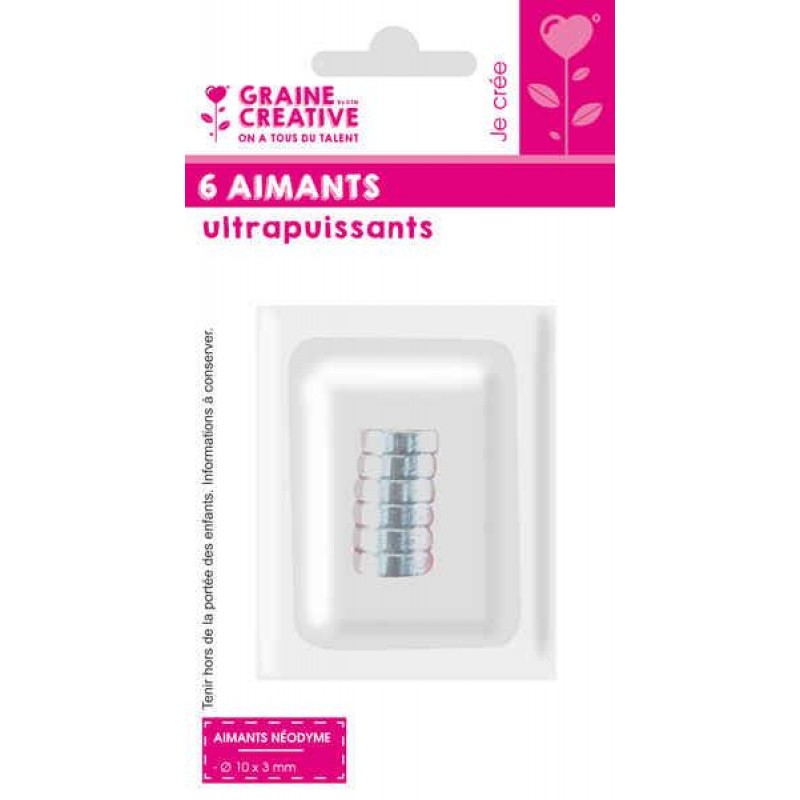 Σετ με 6 Εξαιρετικά Ισχυρούς Μαγνήτες 10 x 3 mm