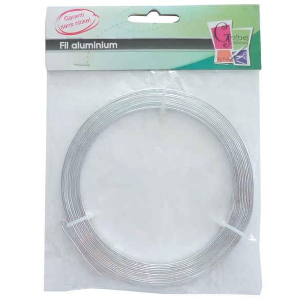 Πλακέ Σύρμα Αλουμινίου Ασημί 1 x 5mm 4m