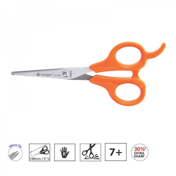 Kangaro Ψαλίδι Χειροτεχνίας Πορτοκαλί 14,8cm