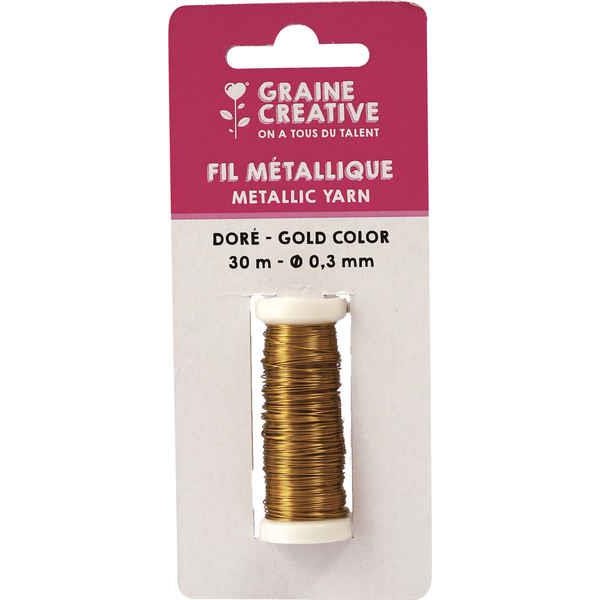 Μεταλλικό Σύρμα Χρυσό 0,3mm 30m