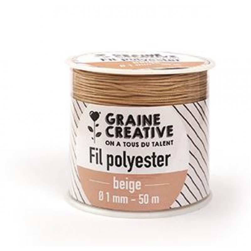 Κλωστή Μπέζ 100% Πολυεστέρας 1mm x 50m