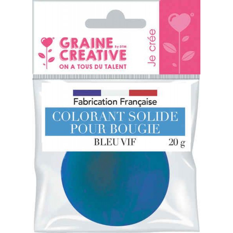 Στερεό Χρώμα Κεριού 20g Έντονο Μπλε
