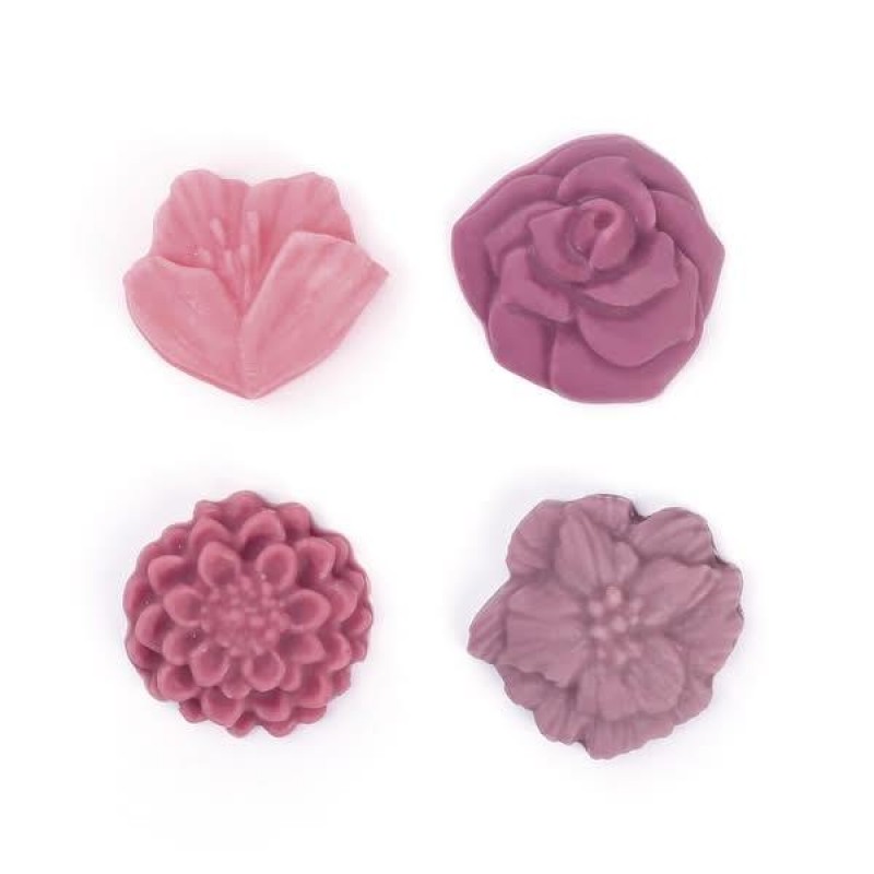 Καλούπι για 4 Wax Melts (Λουλούδια)