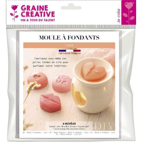 Καλούπι για 4 Wax Melts (Love)