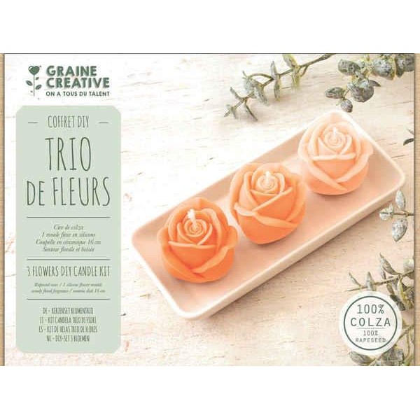 Κιτ Κεριών Τριάδα Λουλουδιών