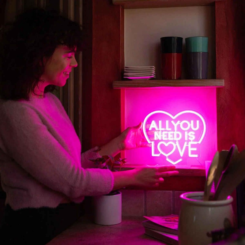 Legami Neon Effect Led Sign All You Need is Love