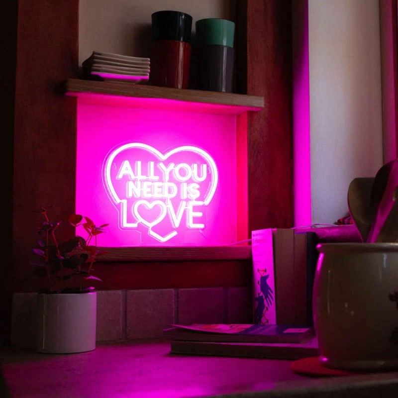 Legami Neon Effect Led Sign All You Need is Love