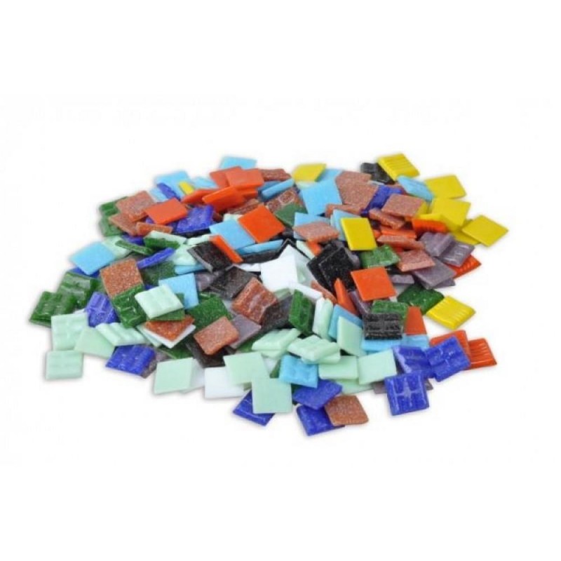 Ψηφίδες Glass Mosaic 10x10x4mm 250gr Ανάμικτες Αποχρώσεις