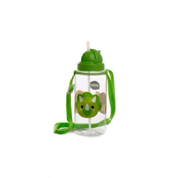 Μπουκαλάκι νερού με καλαμάκι και κρέμασμα Δεινόσαυροι 450ml Μπουκαλάκι νερού με καλαμάκι και κρέμασμα Δεινόσαυροι 450ml