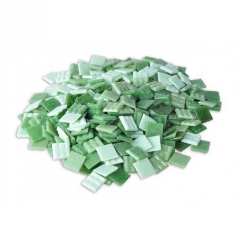 Ψηφίδες Glass Mosaic 10x10x4 mm 250gr Πράσινες Αποχρώσεις