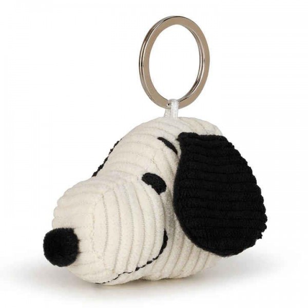 Bon Ton Snoopy Head Corduroy Cream Keychain - 4,5cm