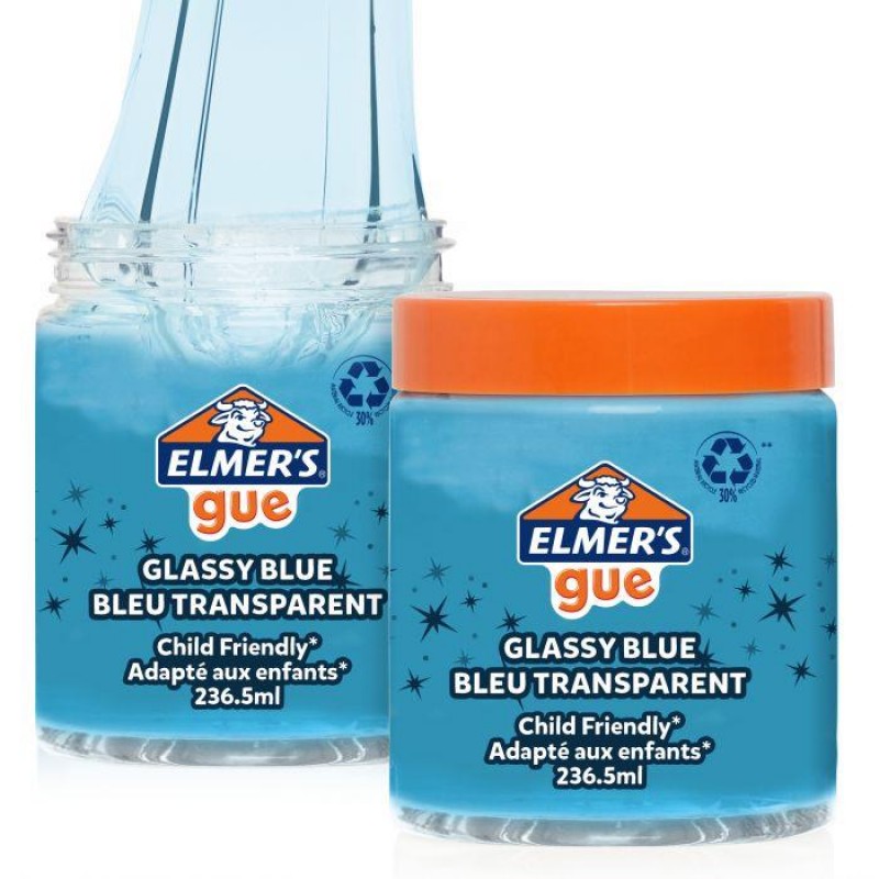 Elmers Slime Glue Glassy Blue 236ml
