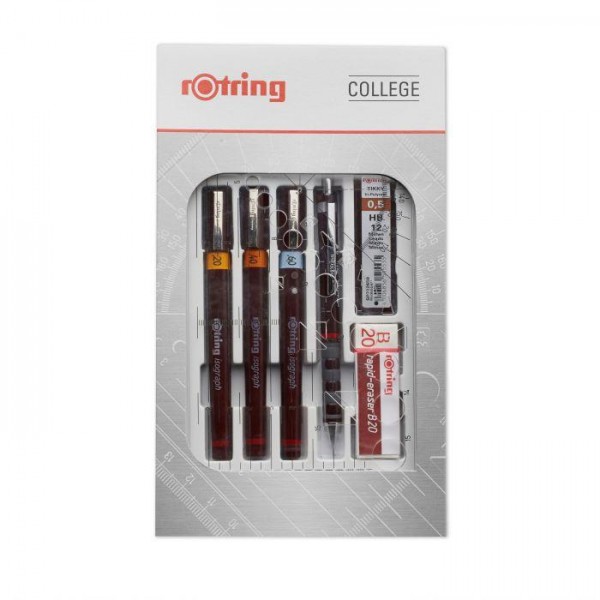 Rotring Isograph Drawing Pen College Set (0.20-0.40-0.60)