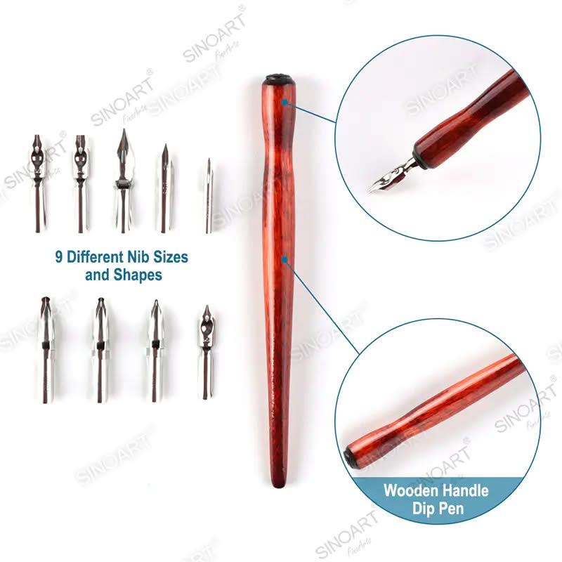 Σετ Καλλιγραφίας 9 Πενάκια και Κονδυλοφόρος