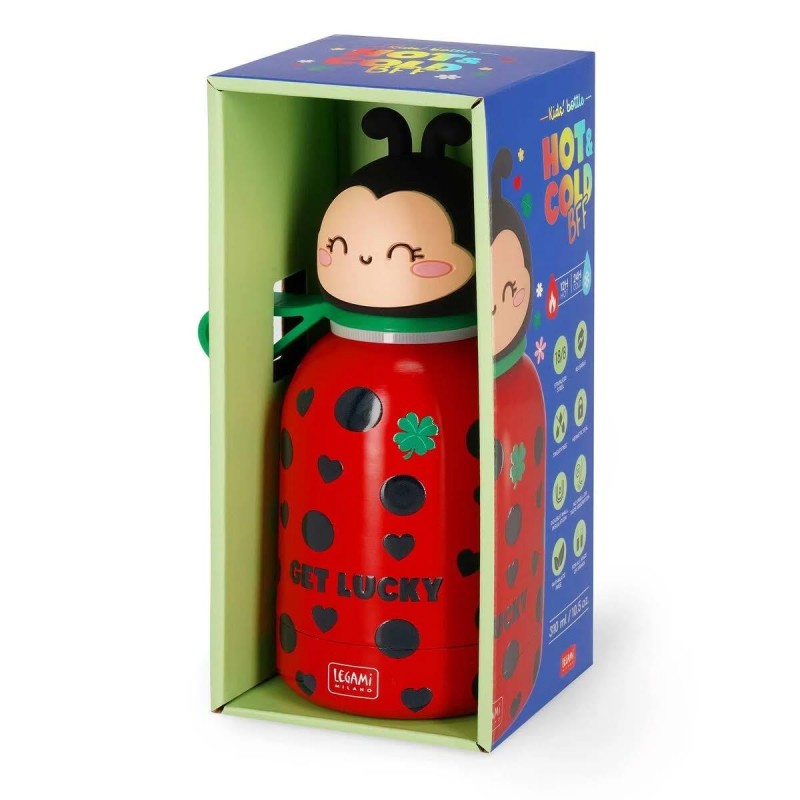 Legami Vacuum Bottle for Kids - Ladybug - HotnCold BFF