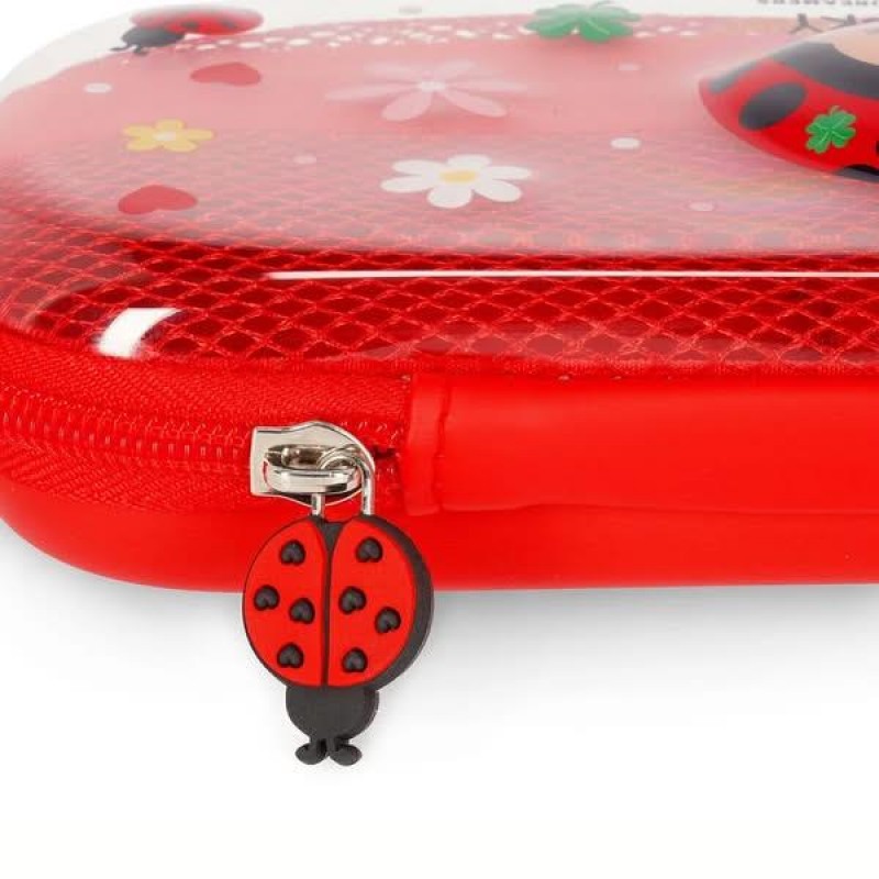 Legami Ladybug Rigid Transparent Pencil Case - WonderWow