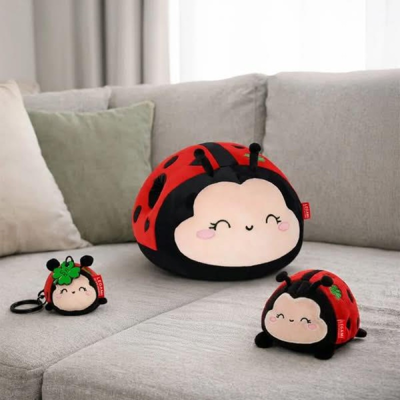 Legami Ladybug Plush Key Ring - Tiny Super Soft!