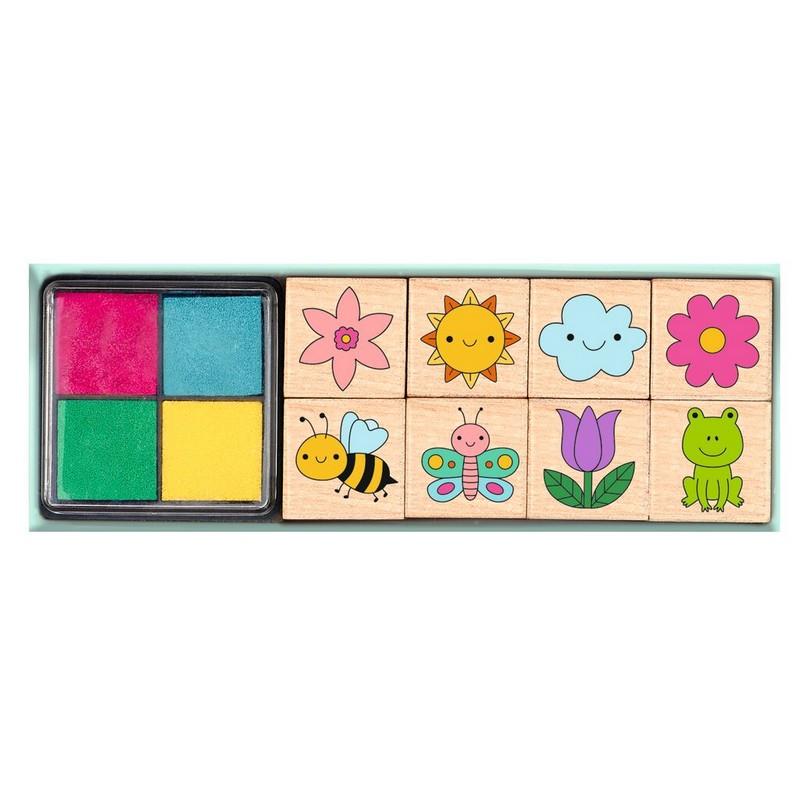 Σετ Σφραγίδων Κήπος με Λουλούδια