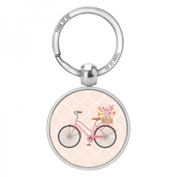 Μεταλλικό Μπρελόκ 3,6cm Ποδήλατο Με Λουλούδια