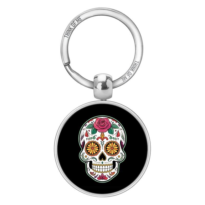 Μεταλλικό Μπρελόκ 3,6cm White Skull