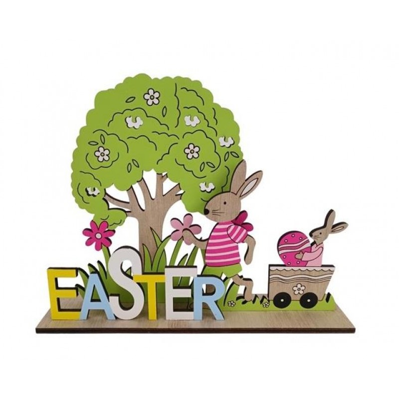 Ξύλινο Πασχαλινό Διακοσμητικό 18x23cm