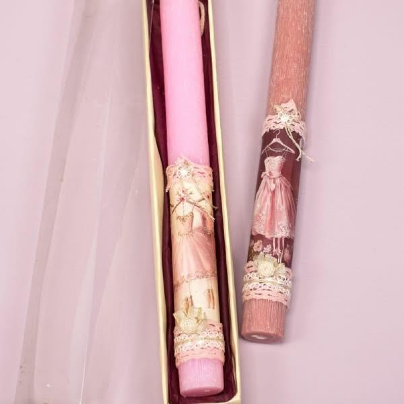 Λαμπάδα Χοντρή Κρεμάστρα με Φόρεμα