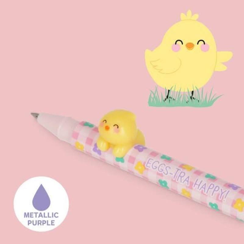 Legami Σετ 2 Gel Pens with Animal Decoration Hoppy Easter
