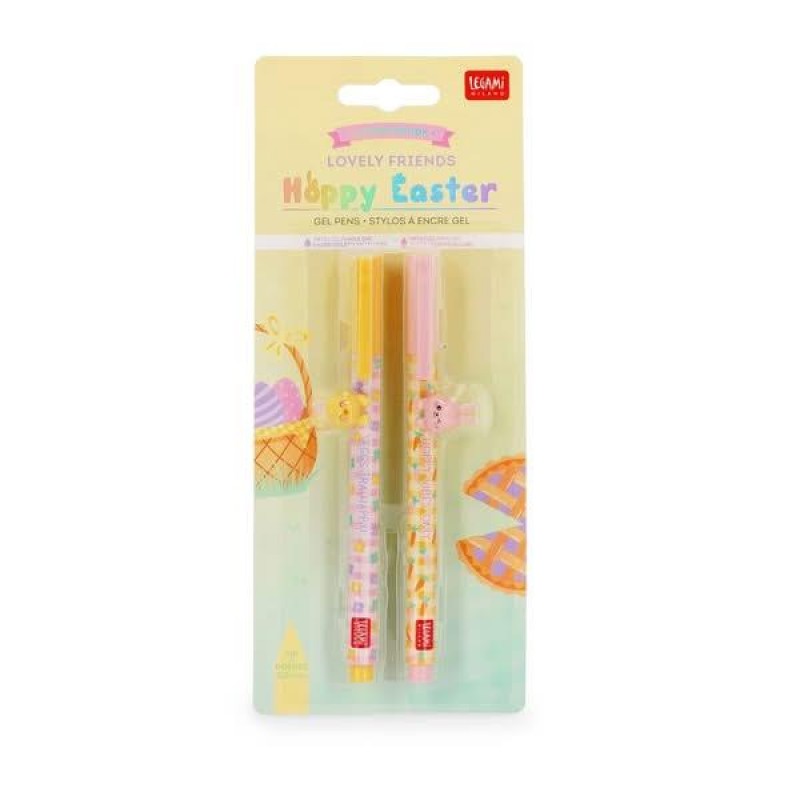 Legami Σετ 2 Gel Pens with Animal Decoration Hoppy Easter