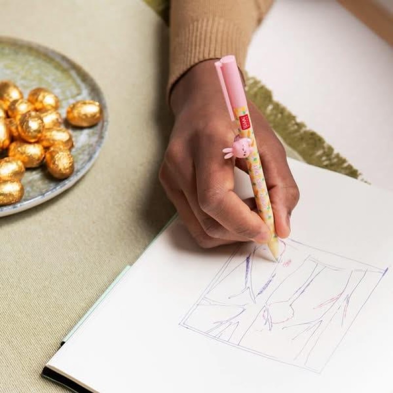Legami Σετ 2 Gel Pens with Animal Decoration Hoppy Easter