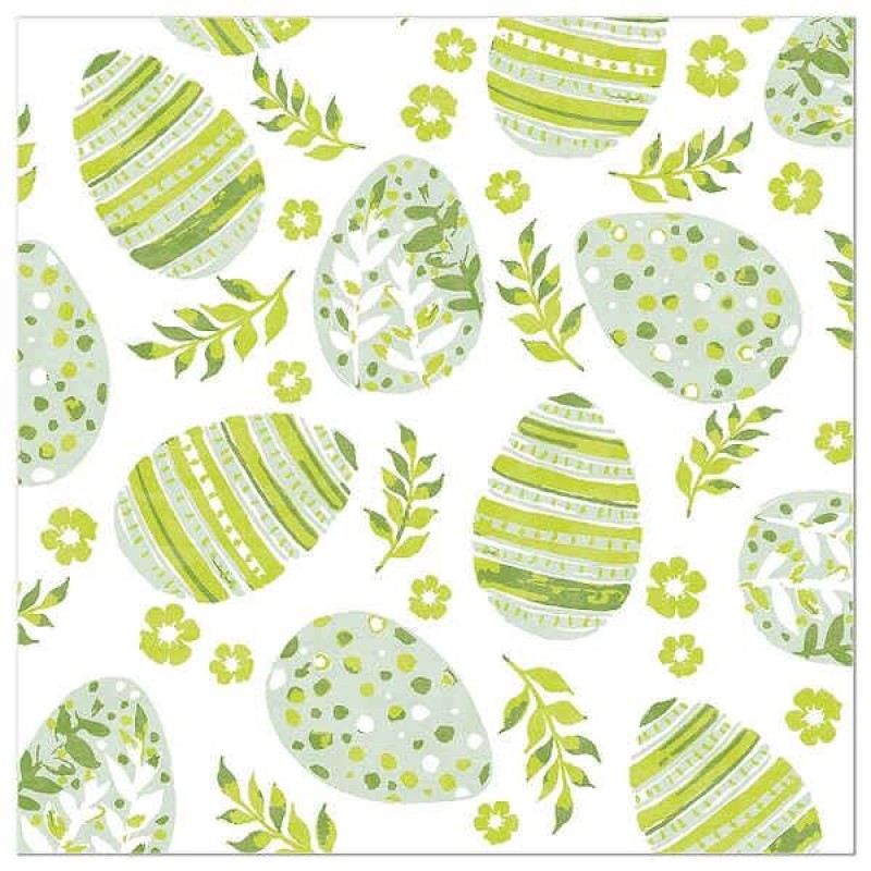 Artebene Napkin 33cm Easter Eggs Green