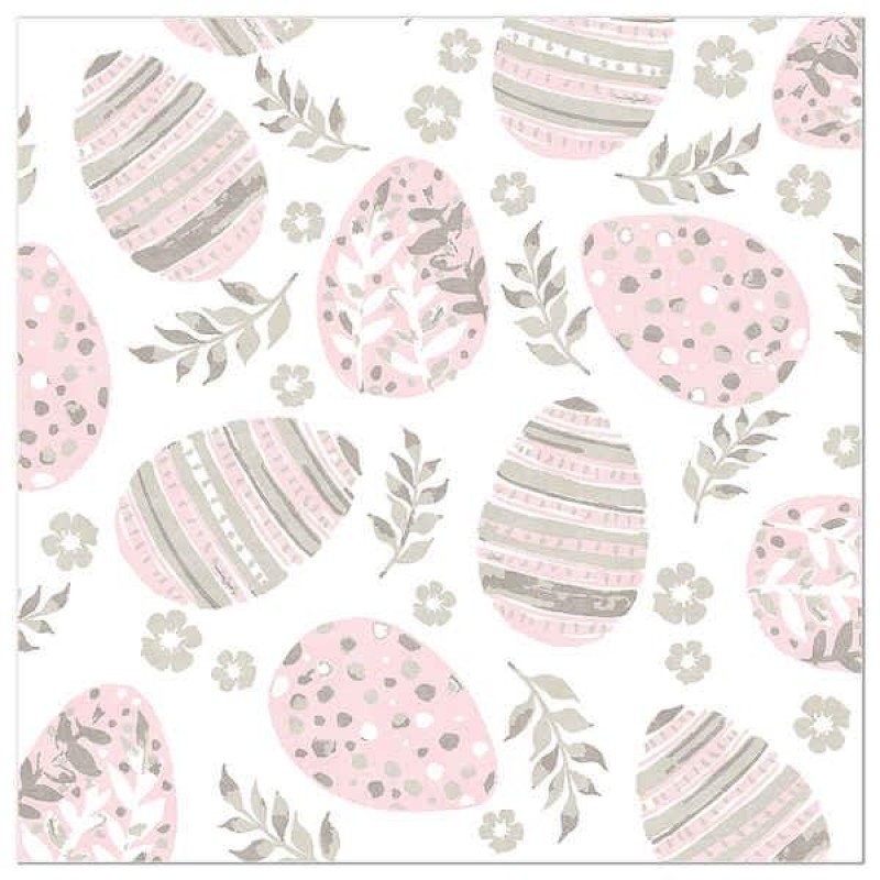 Artebene Napkin 33cm Easter Eggs Pink