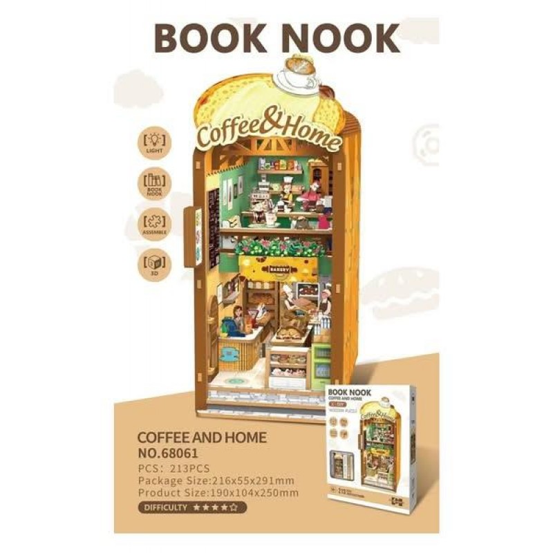 Book Nook Ξύλινο 3D Puzzle με Φωτισμό Coffee and Home Book Nook Ξύλινο 3D Puzzle με Φωτισμό Coffee and Home