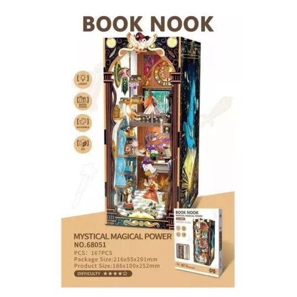 Book Nook Ξύλινο 3D Puzzle με Φωτισμό Mystical Magical Power Book Nook Ξύλινο 3D Puzzle με Φωτισμό Mystical Magical Power