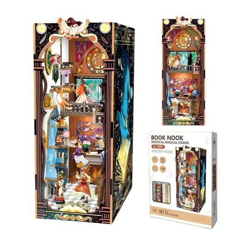Book Nook Ξύλινο 3D Puzzle με Φωτισμό Mystical Magical Power