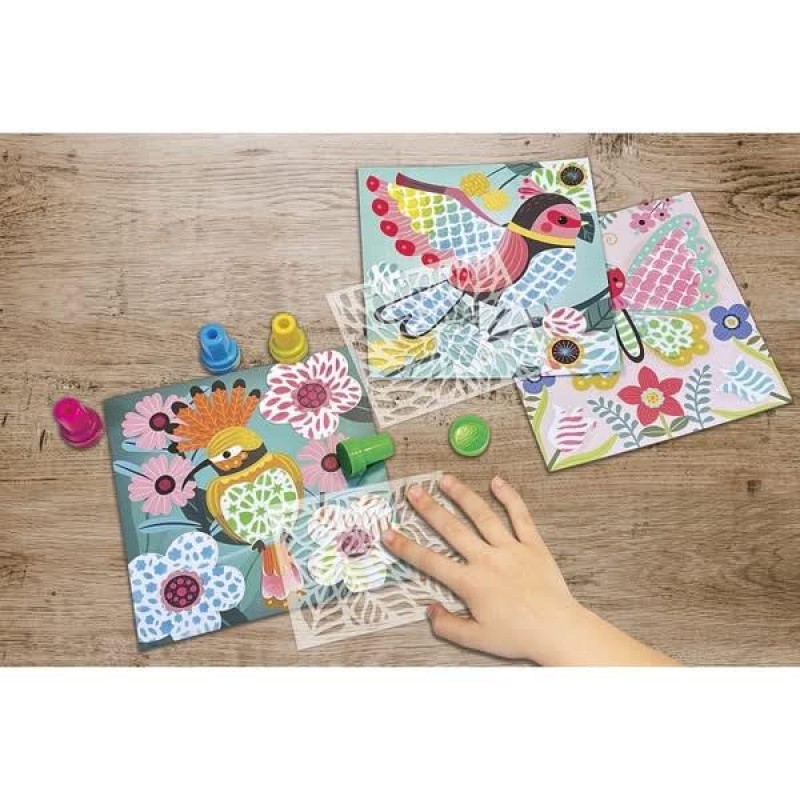 Crealign Ζωγραφίζω Ζωάκια με Στένσιλ και Σφραγίδες