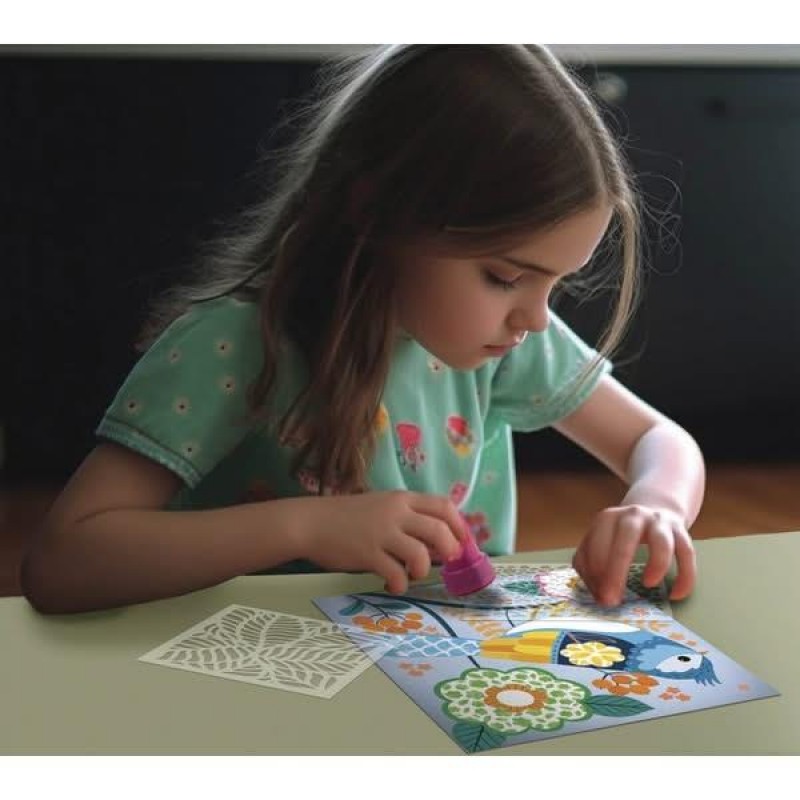 Crealign Ζωγραφίζω Ζωάκια με Στένσιλ και Σφραγίδες