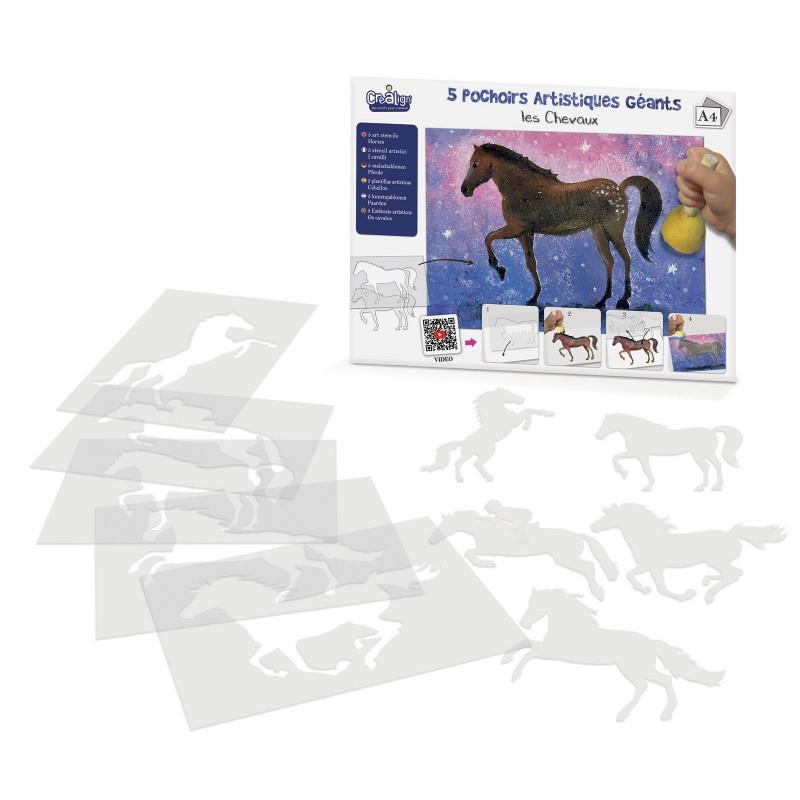Crealign 6 Μεγάλα Στένσιλ με Άλογα